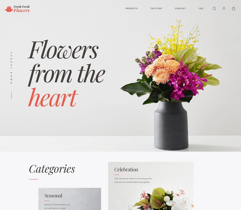 Fresh Fresh Flowers Website Design Project by ZuseDigital